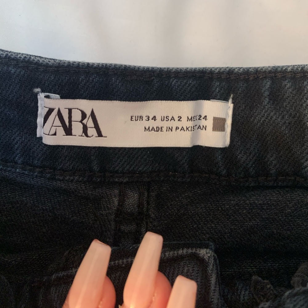 zara black washed off jeans